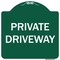 Signmission Designer Series Private Driveway, Green & White Heavy-Gauge Aluminum Sign, 18" x 18", GW-1818-9778 A-DES-GW-1818-9778 - alternate 1